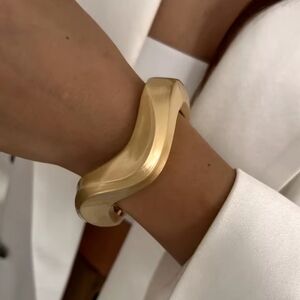Gold-Tone Wave Bracelet